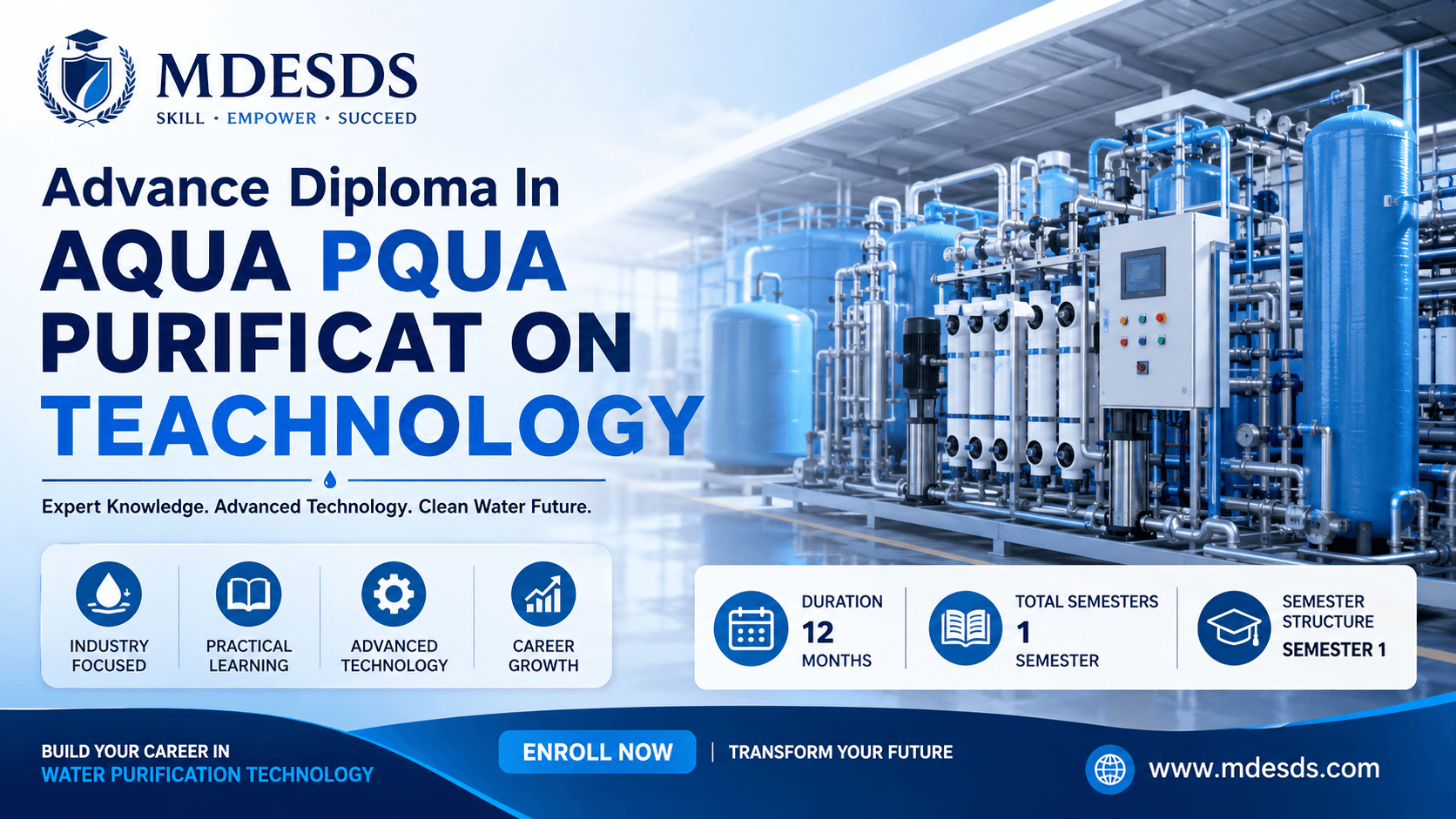 Advance Diploma In Aqua Pqua Purificat On Teachnology