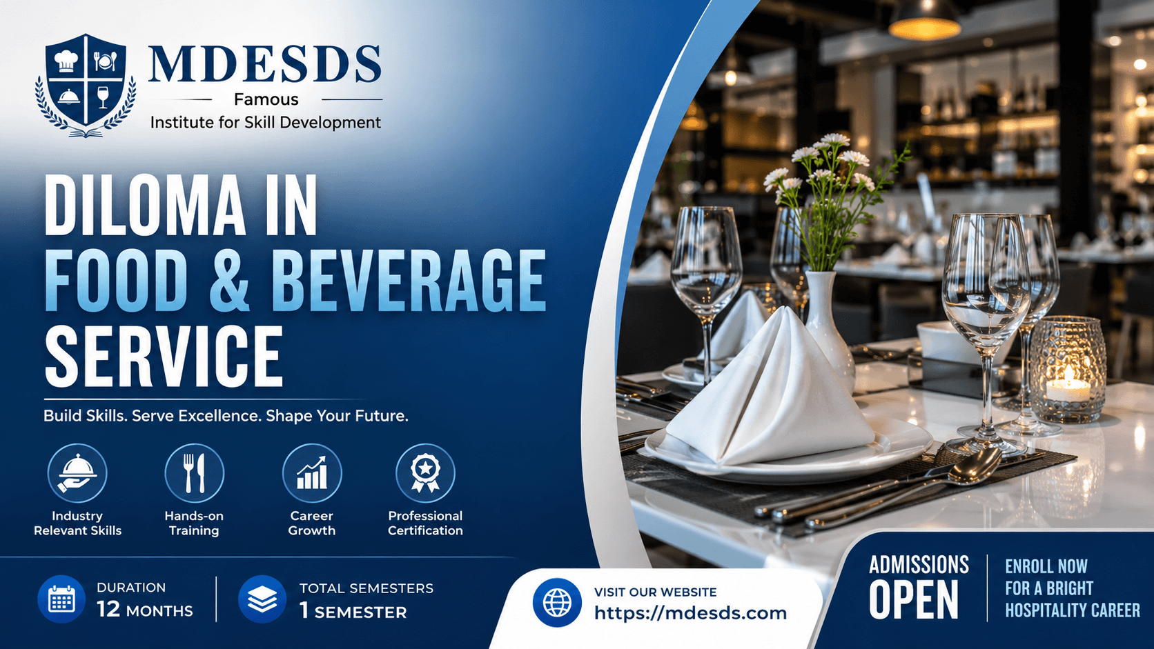 Diloma In Food & Beverage Service